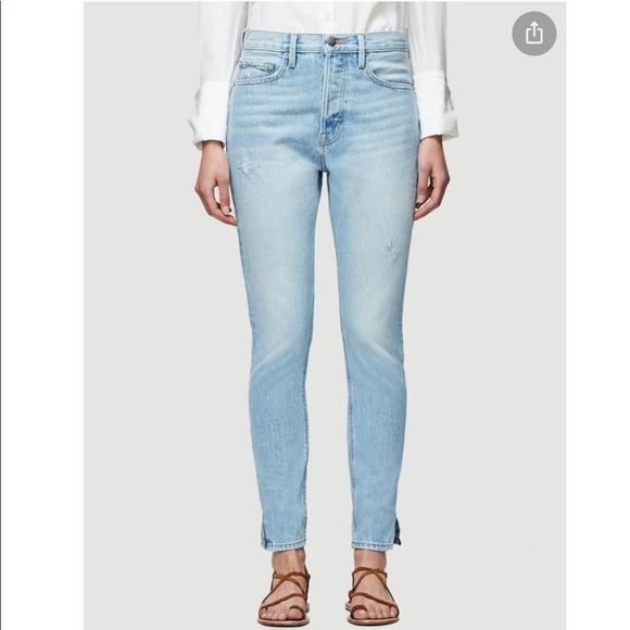 NWOT Frame Denim Rigid Re-ReLease Le Original Skinny Light-Wash Blue Jeans 26 Sm - Picture 2 of 16